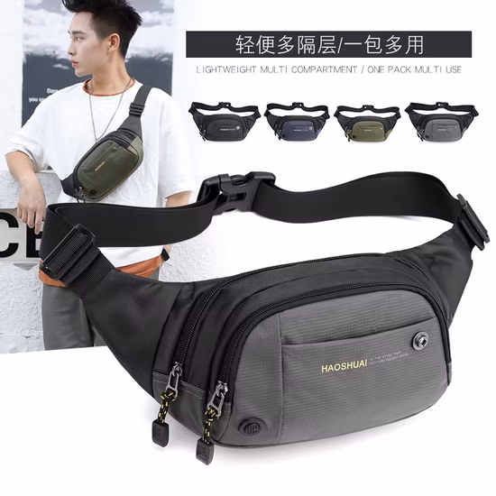 19 Yrs Cutsomization Climbing Belt Mobile Hiking Chest Sling Crossbody Bags Phone Leather Fanny Bum Fitting Small Mini Sport Zipper Custom Waist Bag
