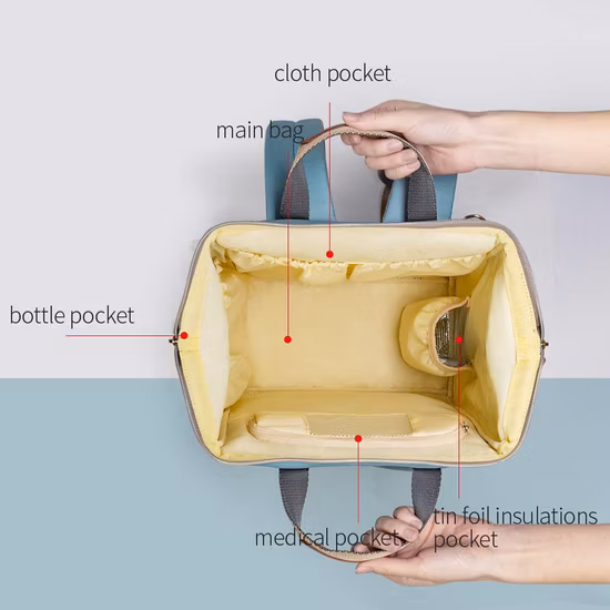 Hot Customized Colorful Portable Nappy Backpack Maternity Baby Diaper Bag